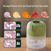 Portable Rechargeable Electric Chopper – USB Charging Mini Food Processor for Vegetables, Fruits & Kitchen Use