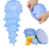 6 Pcs Silicone Stretch Lids